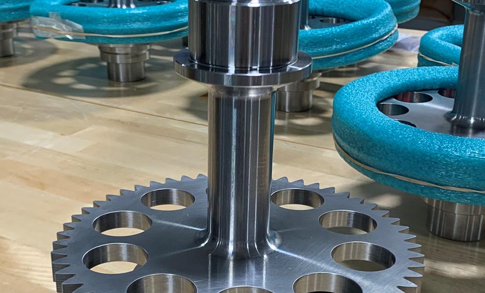 grey and teal gears