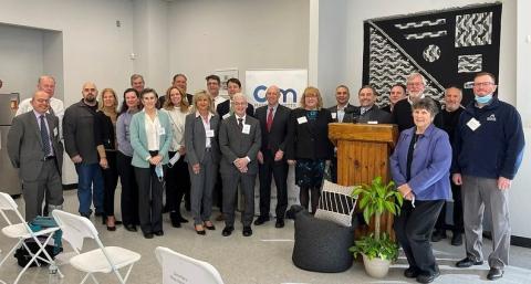 Group photo of grantees from MMAP announcement event